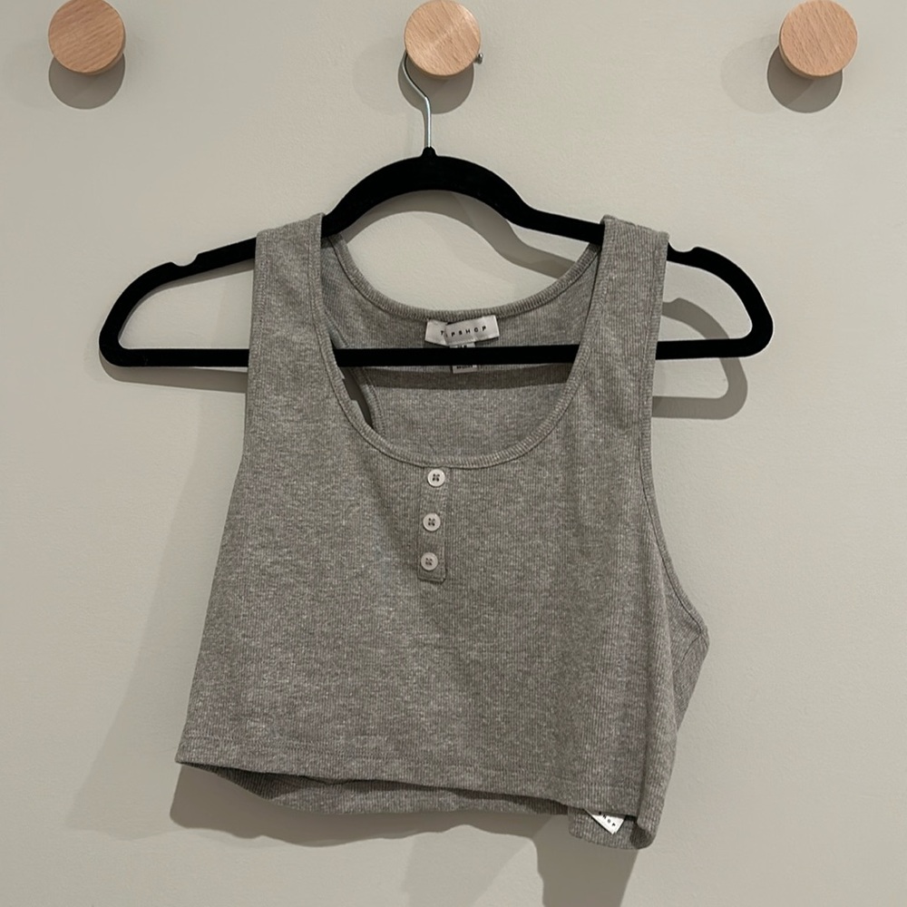 Top shop Grey tank size 8-10